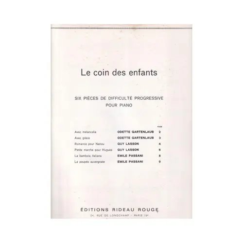 Le Coin Des Enfants  (Edição Antiga)