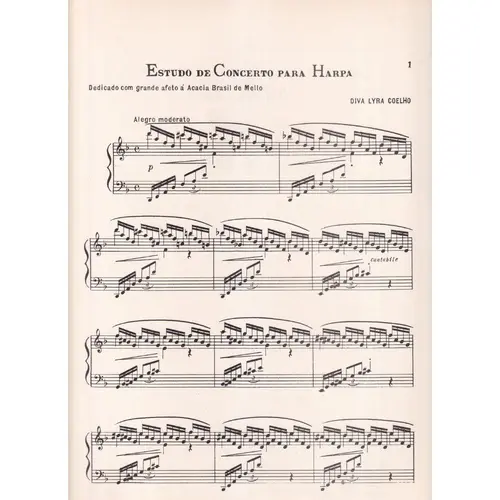 Estudo De Concerto Para Harpa  (Edição Antiga)