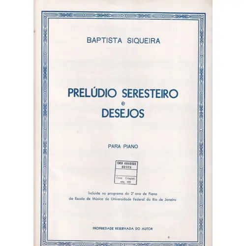 Prelúdio Seresteiro e Desejos