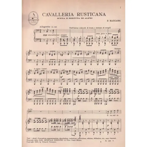 Scena E Sortita Di Alfio - Cavalleria Rusticana