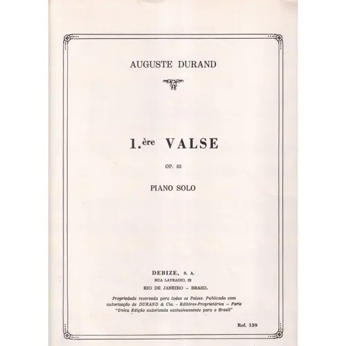 1.Ere Valse - Op.83