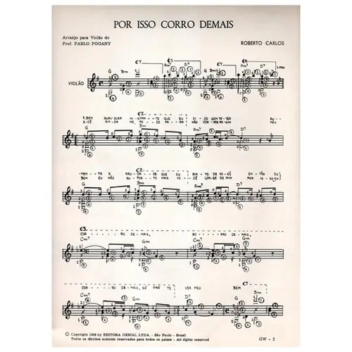 Por isso corro demais (arranjo para violão)