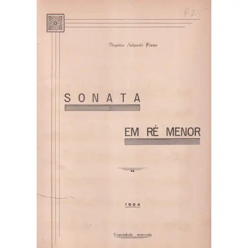 Sonate Em Ré Menor  (Edição Antiga)