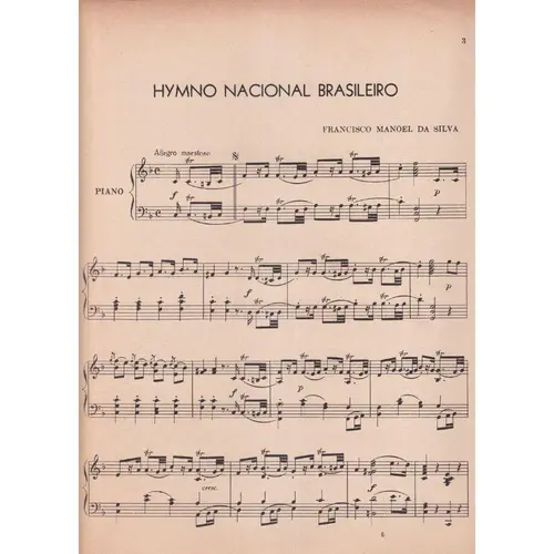 Hymno Nacional Brasileiro para canto e piano