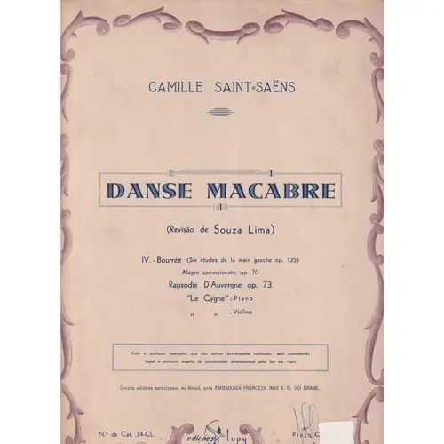 Danse Macabre op. 40 para piano (Edição Antiga)