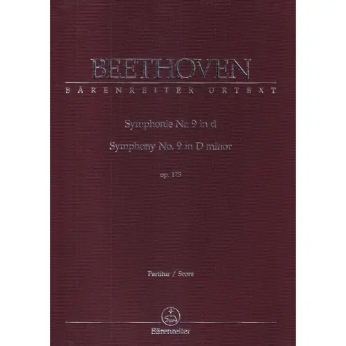 Symphonie nr.9 in D minor Op.125 - score - capa dura