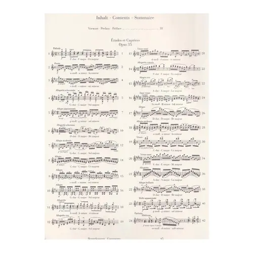 Études et Caprices for Violine solo op.35
