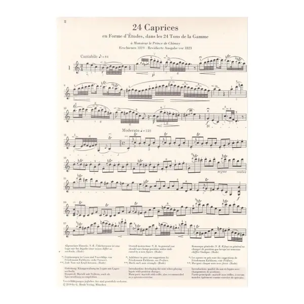 24 Caprices fur Violine solo