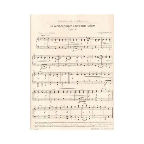 33 Variations on a Waltz for Piano op. 120 "Diabelli Variations"