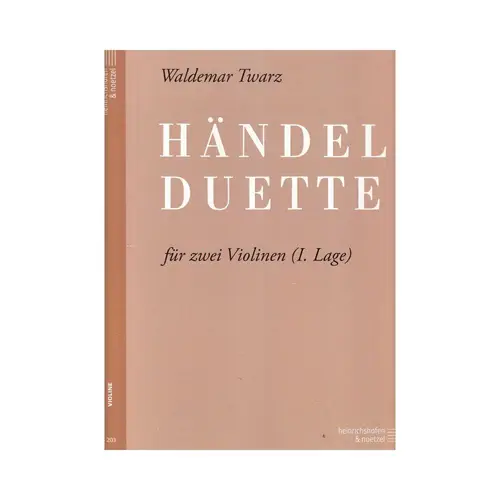 Handel Duette Fur Zwei Violinen