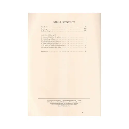 An die ferne Geliebte for Voice and Piano op. 98