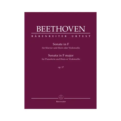 Sonata in F major Op. 17 for Pianoforte and Horn or Violoncello