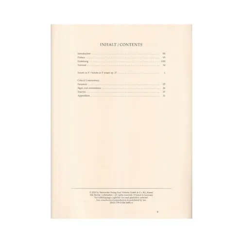 Sonata in F major Op. 17 for Pianoforte and Horn or Violoncello