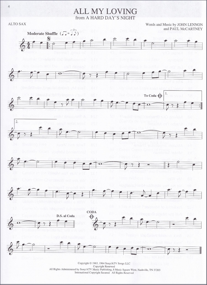 O Grande Livro de Músicas para Saxofone Alto - Hal Leonard - The