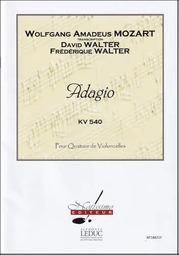 Adagio KV 540 pourt quatuor de violoncelles - score and parts