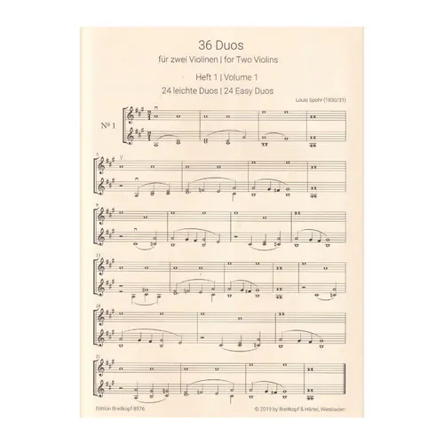 36 Duos for 2 Violins from the Violin Tutor Vol.1 - 24 Easy Duos