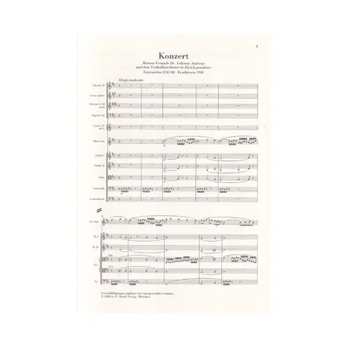 Oboe Concerto D major - studien edition