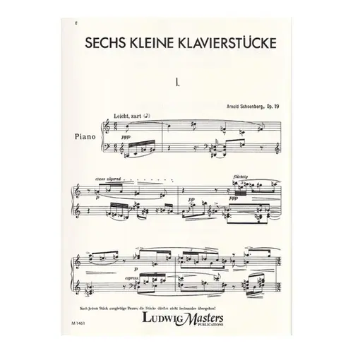 Sechs Kleine Klavierstcuke for Solo Piano Op.19