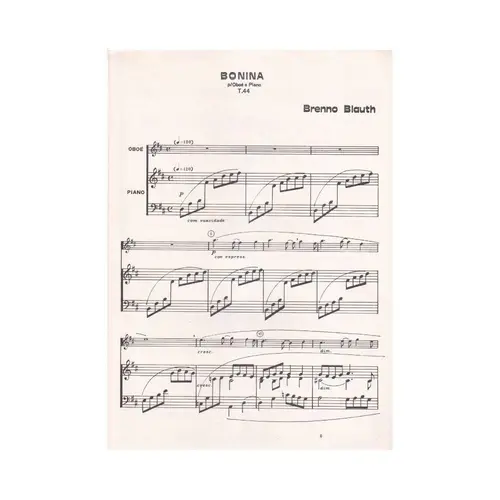 Bonina T.44 para oboe e piano