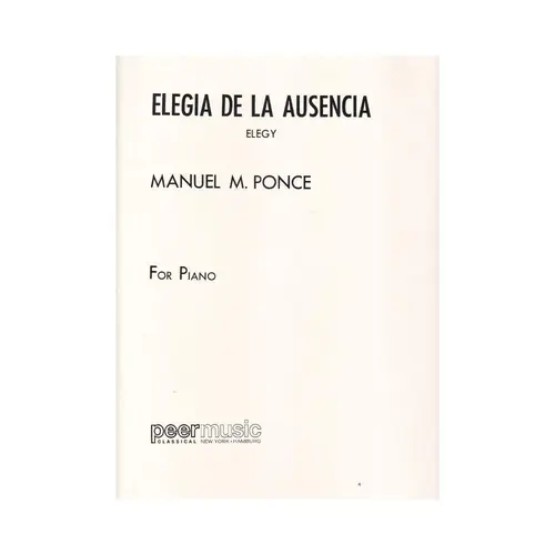 Elegia De La Ausencia For Piano