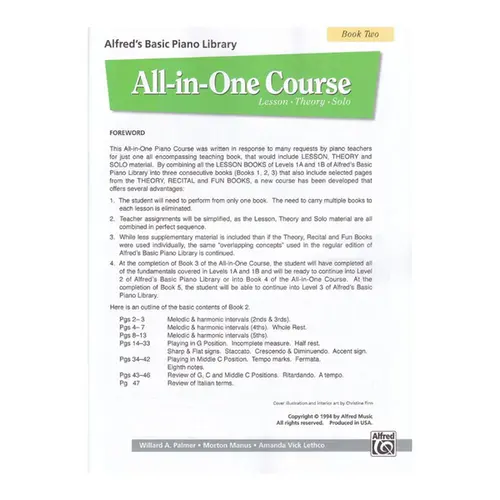 Alfred's Basic All-in-One Course Book 2