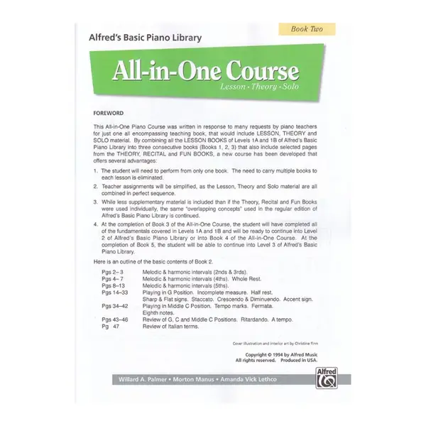 Alfred's Basic All-in-One Course Book 2