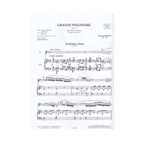 Grande Polonaise Op.16 Pour Flute et Piano