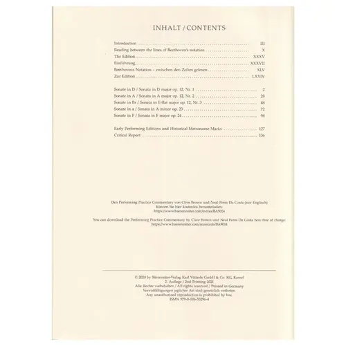 Sonatas for Pianoforte and Violin Urtext ( Clive Brown) - vol.1