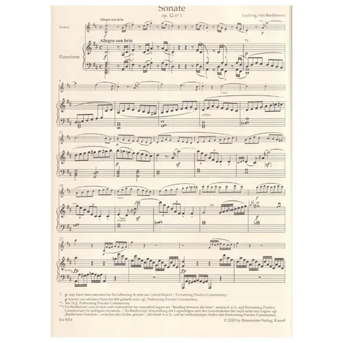 Sonatas for Pianoforte and Violin Urtext ( Clive Brown) - vol.1