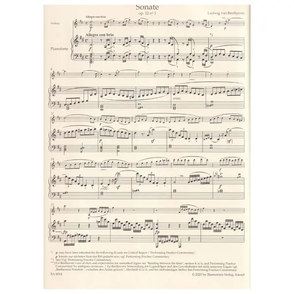 Sonatas for Pianoforte and Violin Urtext ( Clive Brown) - vol.1