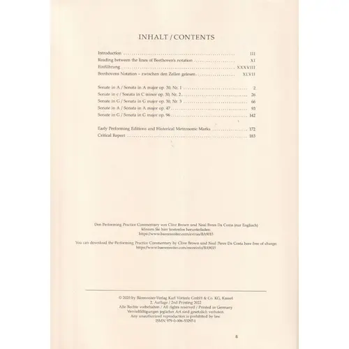 Sonatas for Pianoforte and Violin Urtext ( Clive Brown) - vol.2