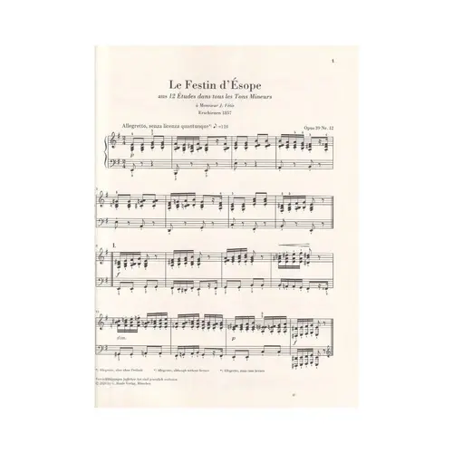 Le Festin d’Ésope op. 39 Nr. 12