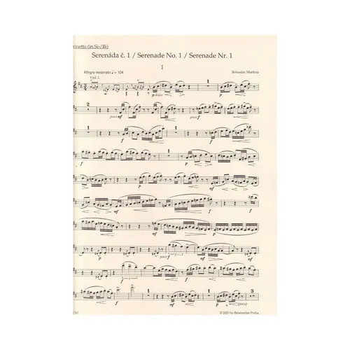 Serenade no. 1 H 217 - Parts