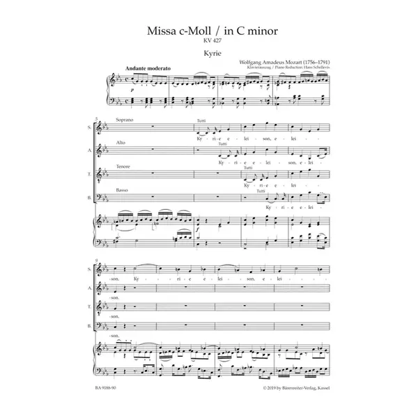 Missa in C minor K. 427 "Great Mass in C minor" - Vocal Score