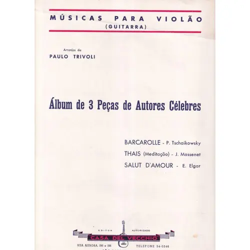 Álbum de 3 Peças de Autores Célebres