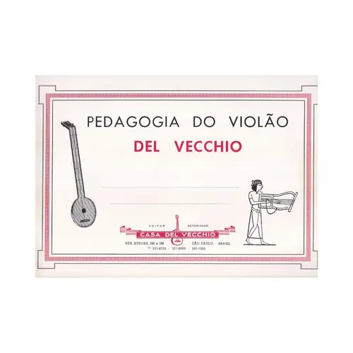 Pedagogia do Violão Del Vecchio - Caderno grande 30x23 cm