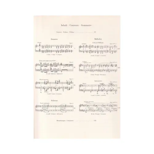 Sonatas, scherzo and ballades