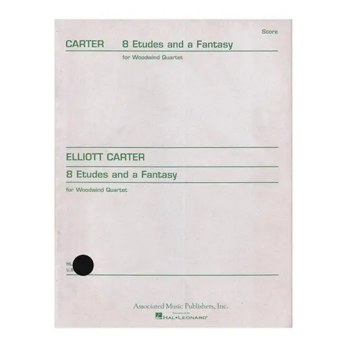 8 Etudes And A Fantasy For Woodwind Quartet - Score