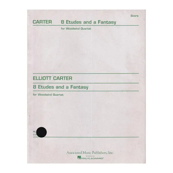 8 Etudes And A Fantasy For Woodwind Quartet - Score