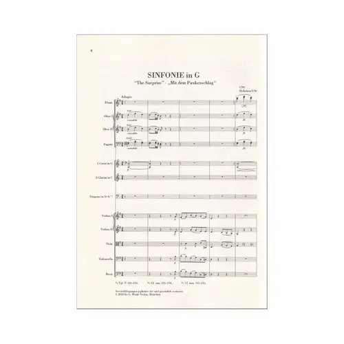 Symphony G major Hob. I:94 (Surprise) - full score - studien edition