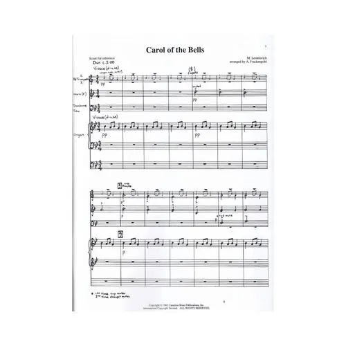 Carol of the Bells - Score and Parts - The Canadian Brass Ensemble