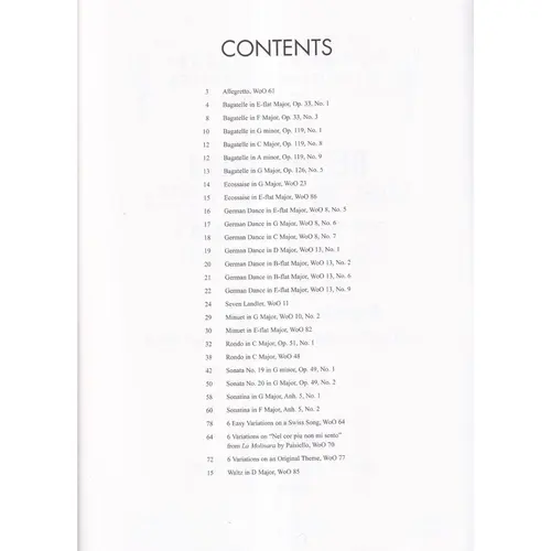 Beethoven: Selected Piano Pieces - Early Intermediate to Intermediate Level