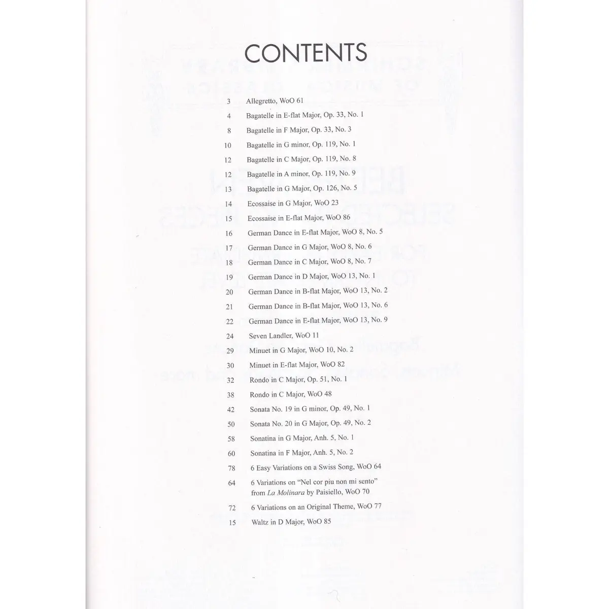 Beethoven: Selected Piano Pieces - Early Intermediate to Intermediate Level