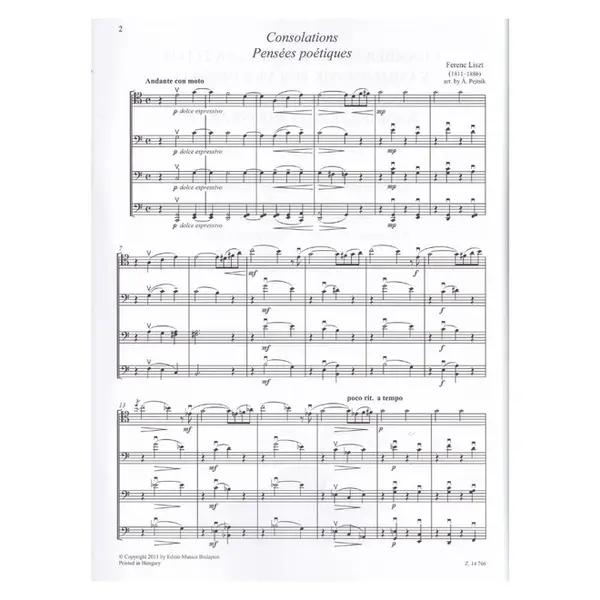 Chamber Music for Violoncellos Vol. 13 - Cello Quartet - score and parts