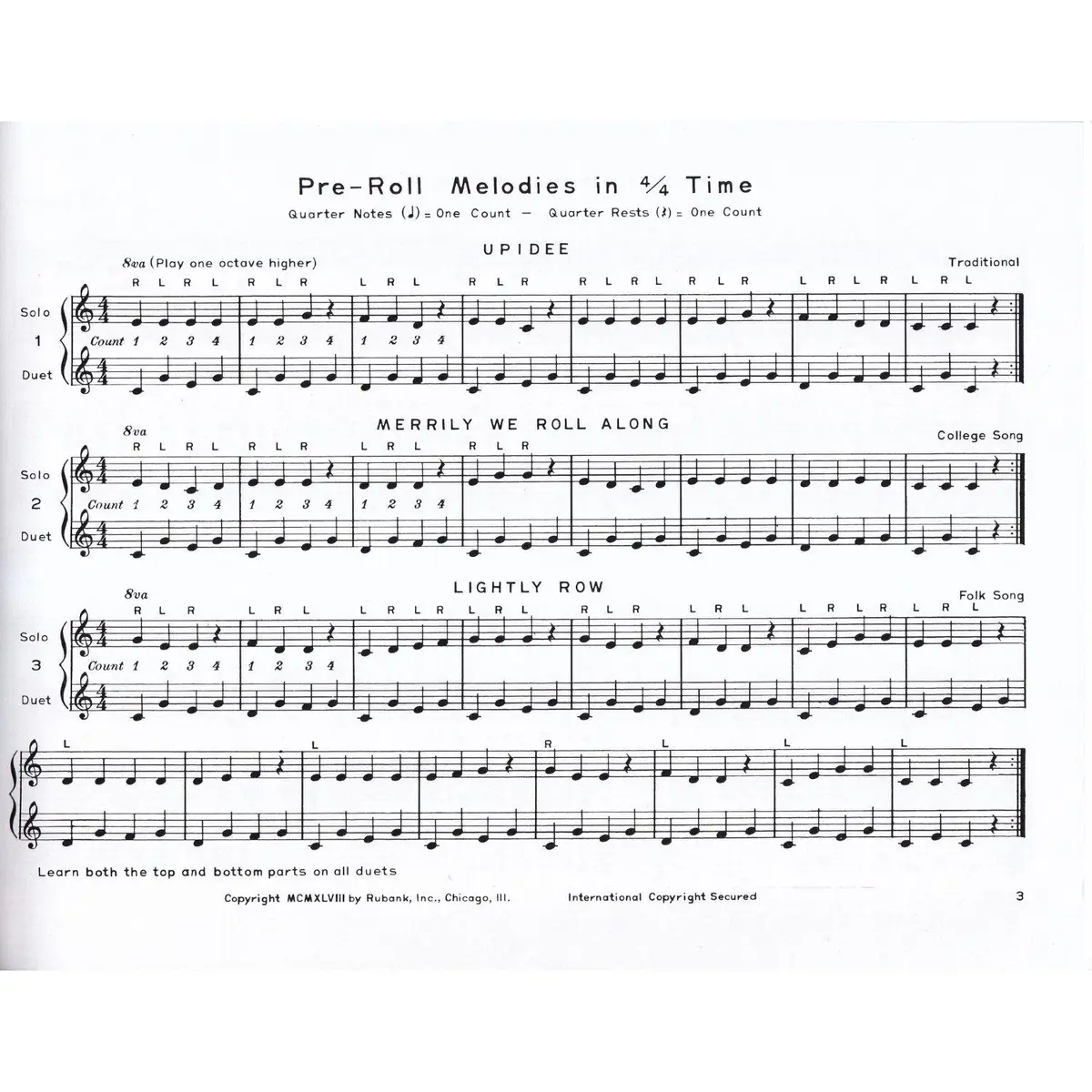 Music for Marimba – Volume I - Elementary 2- and 3-Mallet Solos and Duets - Softcover
