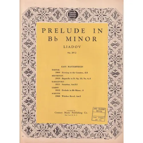 Prelude In Bb Minor  (Edição Antiga)