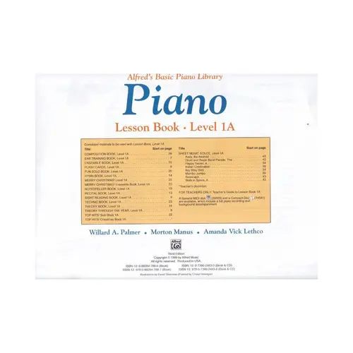 Alfred's Basic Piano Library - Lesson Book 1A