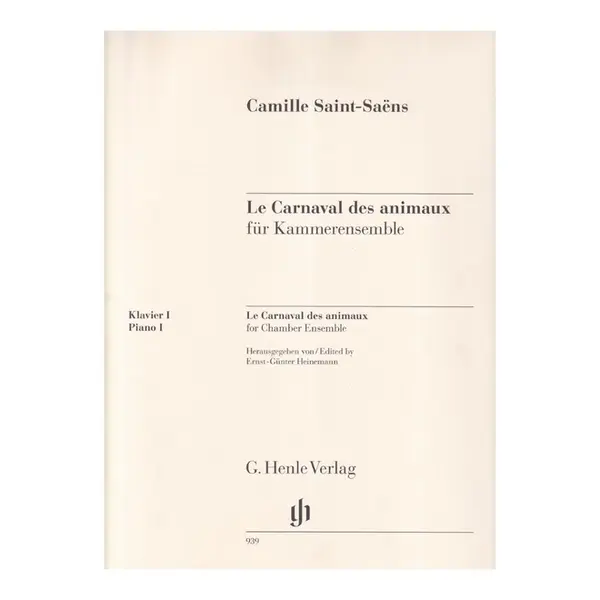 Le Carnaval des animaux for chamber ensemble - partes