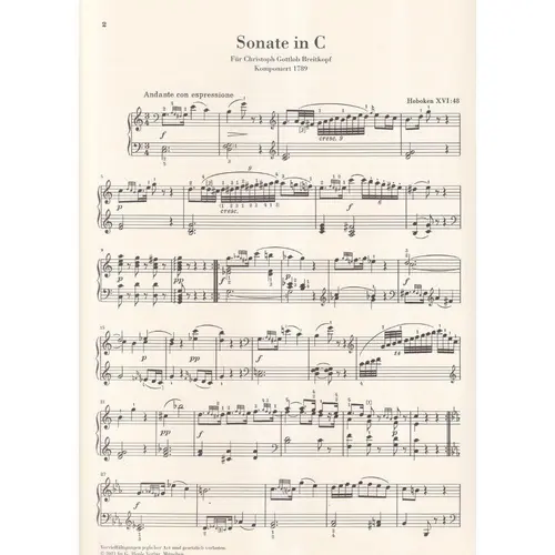 Piano Sonata C major Hob. XVI:48