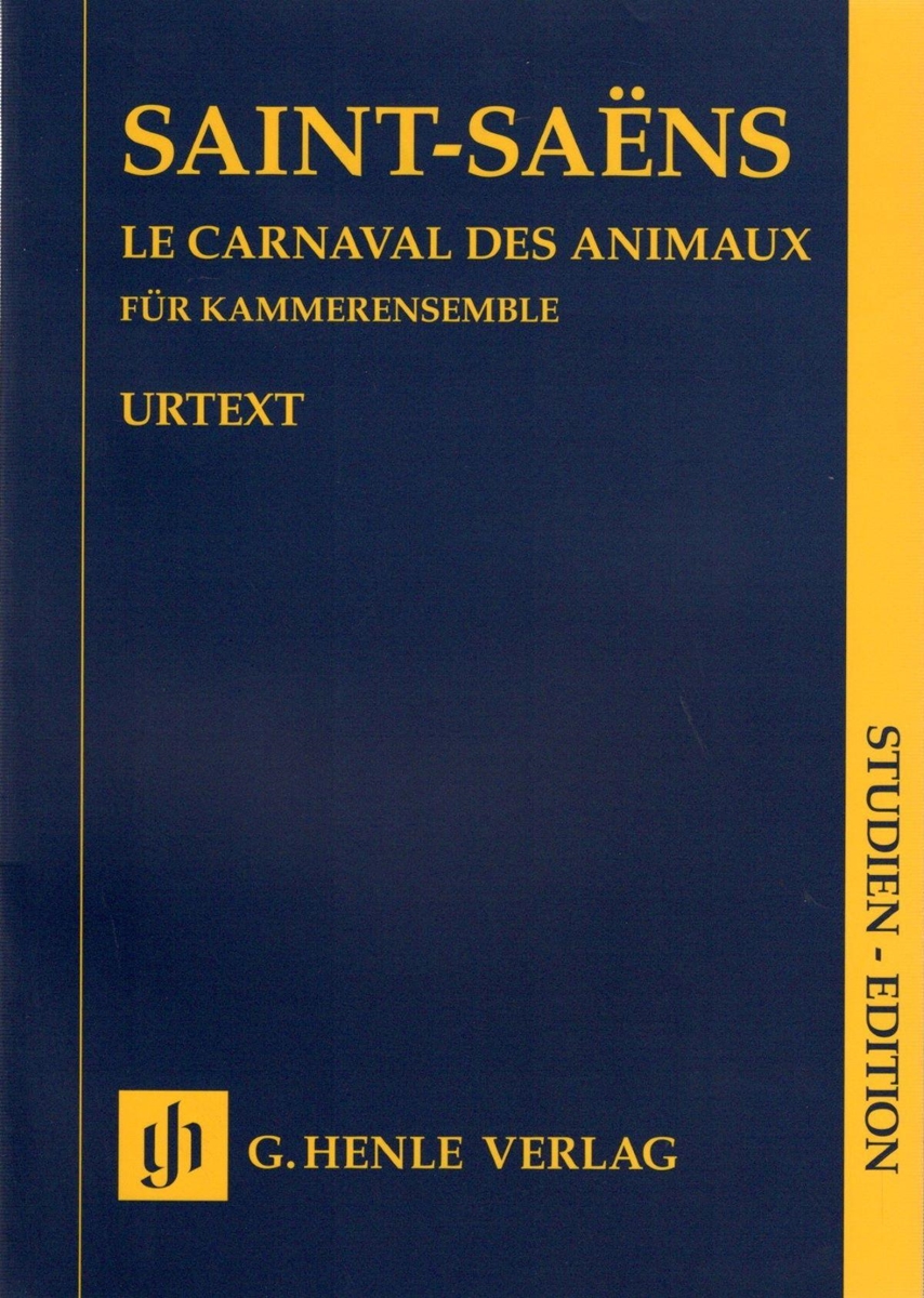 Camille Saint-Saens - O Carnaval dos Animais - partitura regente Henle - Le  Carnaval des animaux - studien edition - Henle